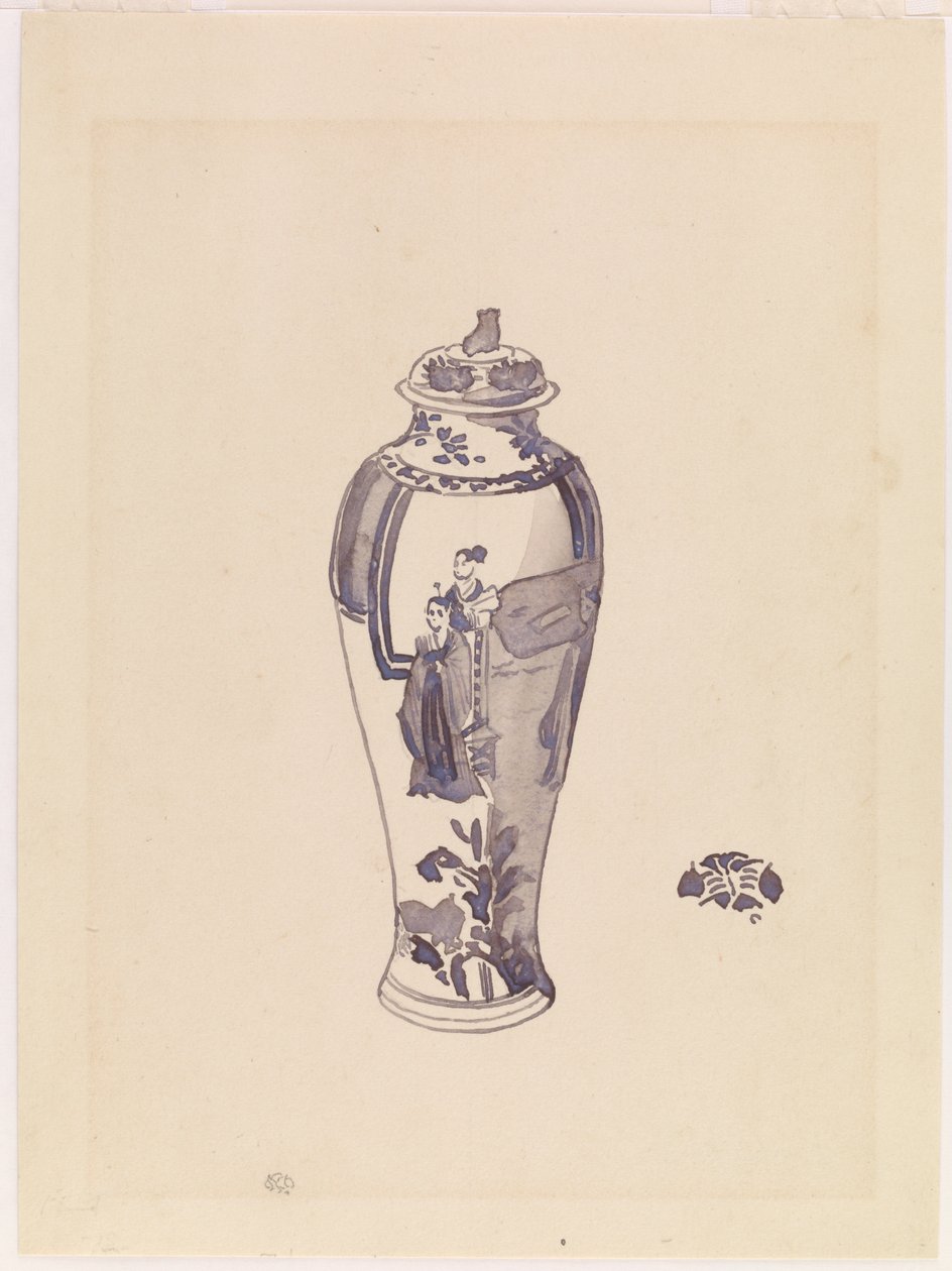 Vase med lett svulmende kropp, 1876-1878. av James Abbott McNeill Whistler