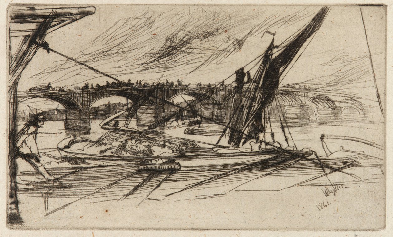 Vauxhall Bridge, 1861. av James Abbott McNeill Whistler