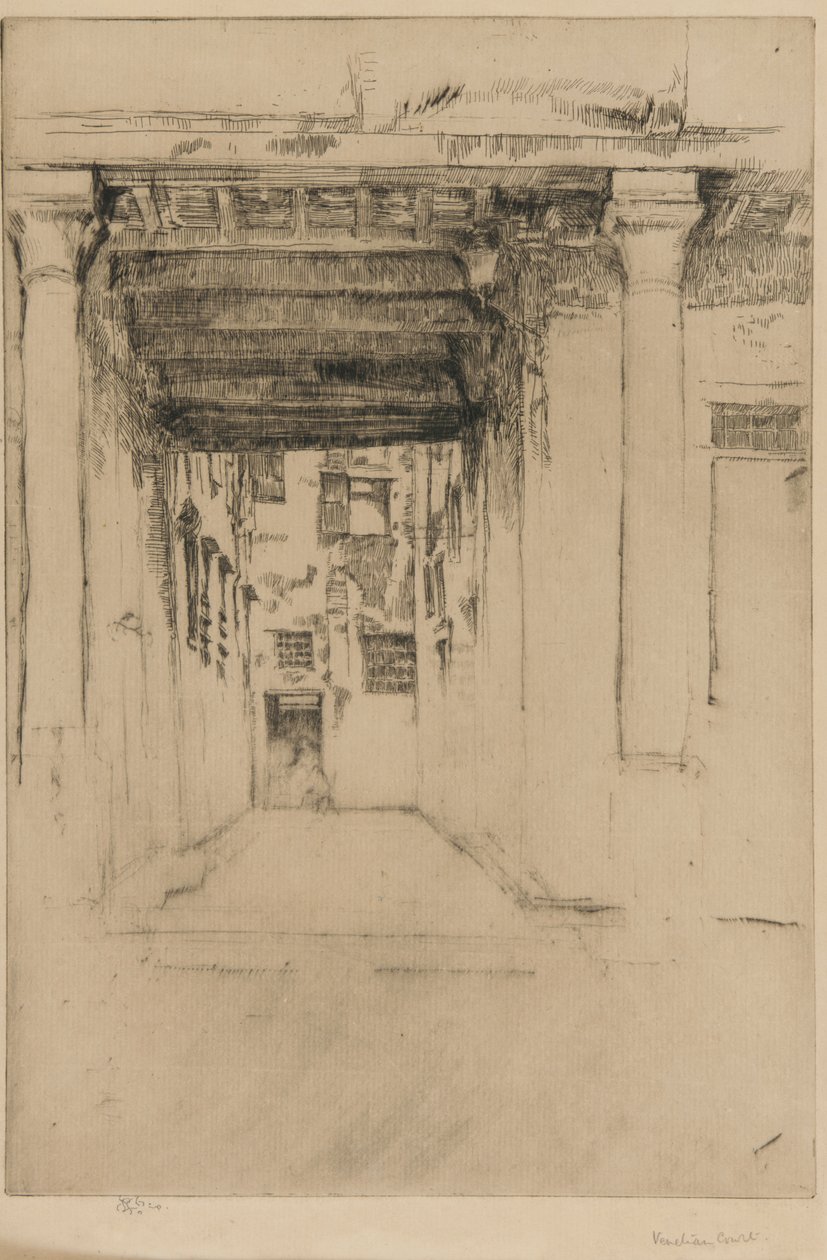 Venetiansk domstol, 1879-1880. av James Abbott McNeill Whistler
