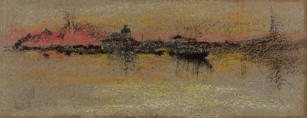 Venezia: Soloppgang på Rialto, 1880. av James Abbott McNeill Whistler