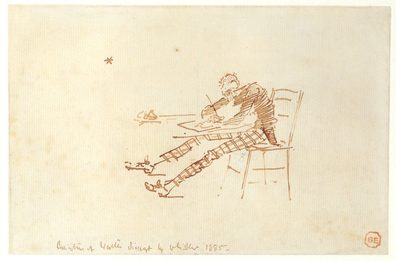 Walter Sickert (1860-1942) Skisser, 1885 av James Abbott McNeill Whistler