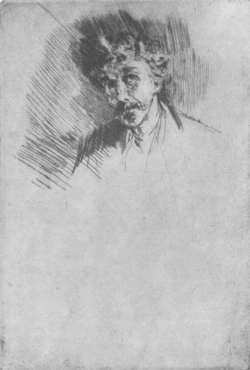 Whistler with the White Lock, 1879, 1904 av James Abbott McNeill Whistler