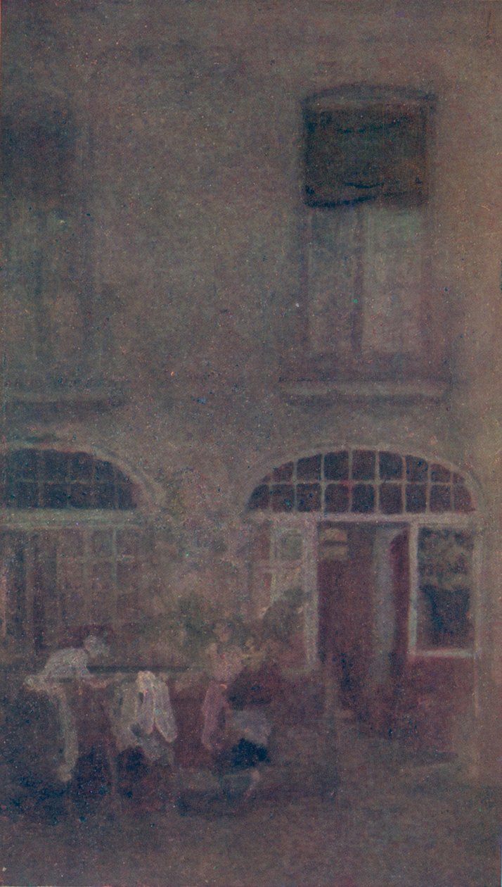 White And Grey The Hotel Courtyard Dieppe, 1885, 1904 av James Abbott McNeill Whistler
