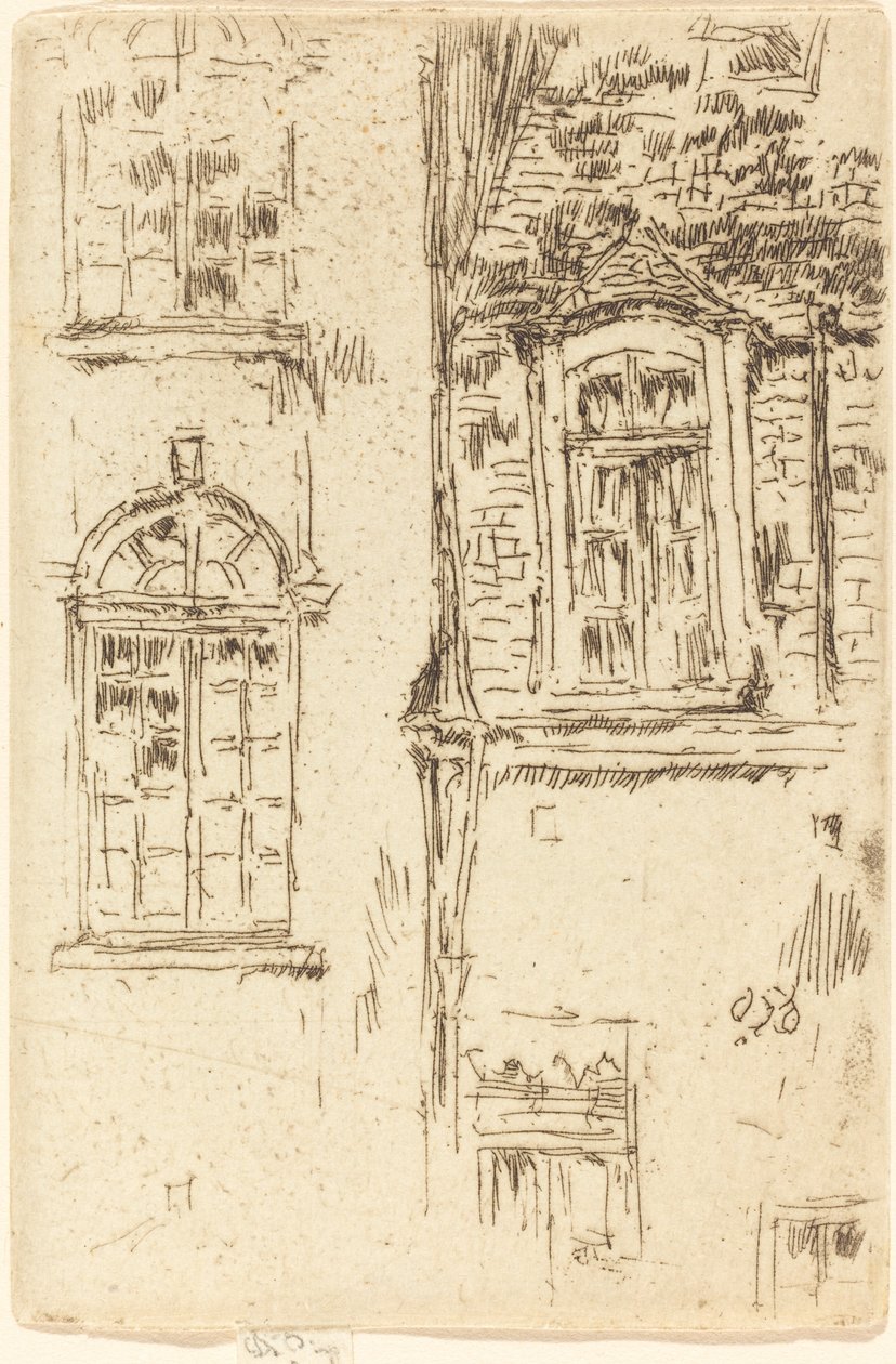 Windows Opposite Hotel, Bourges, 1888. av James Abbott McNeill Whistler