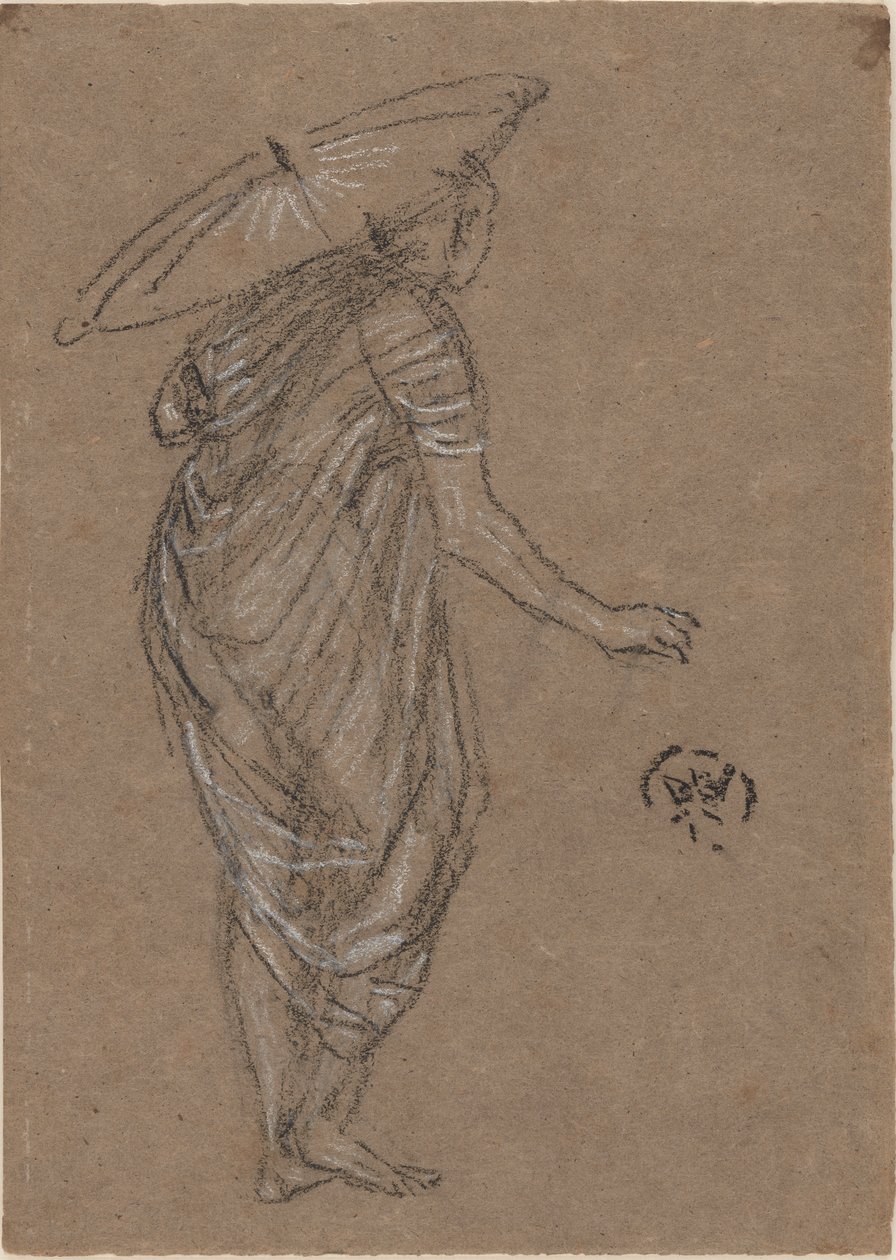Kvinne med parasoll, 1870-1873. av James Abbott McNeill Whistler