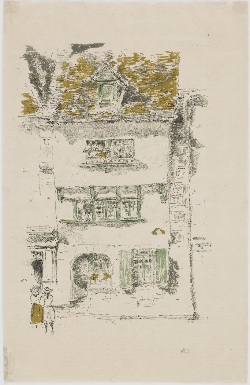 Yellow House, Lannion, 1893 (litho på papir) av James Abbott McNeill Whistler