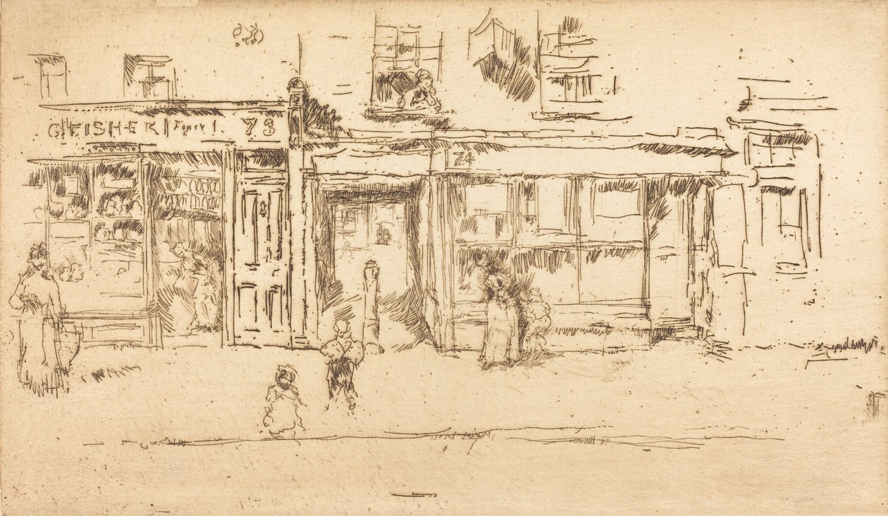 York Street, Westminster, ca. 18861888. av James Abbott McNeill Whistler