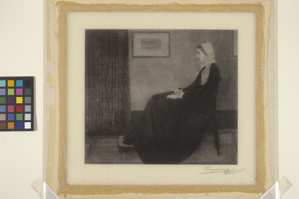 Whistlers mor (blekk på papir) av James Abbott McNeill & Wolf Henry (1852 1916) Whistler
