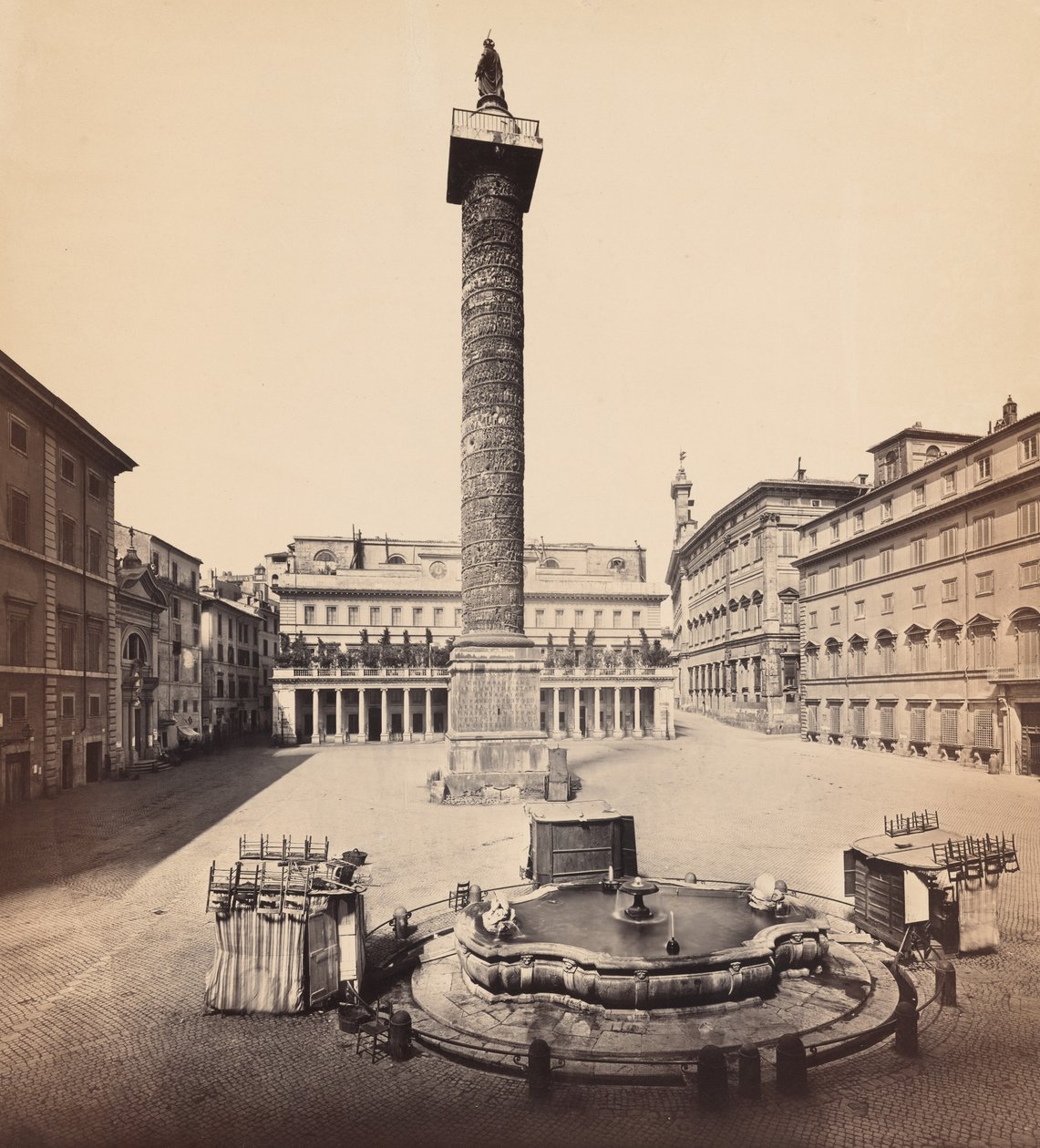 Piazza Colonna, Marcus Aurelius-søylen og Chigi-palasset av James Anderson