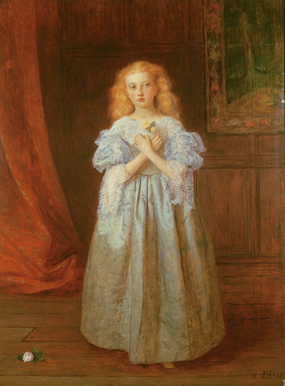 Den lille jenta som satt for Van Dyck, 1868 av James Archer