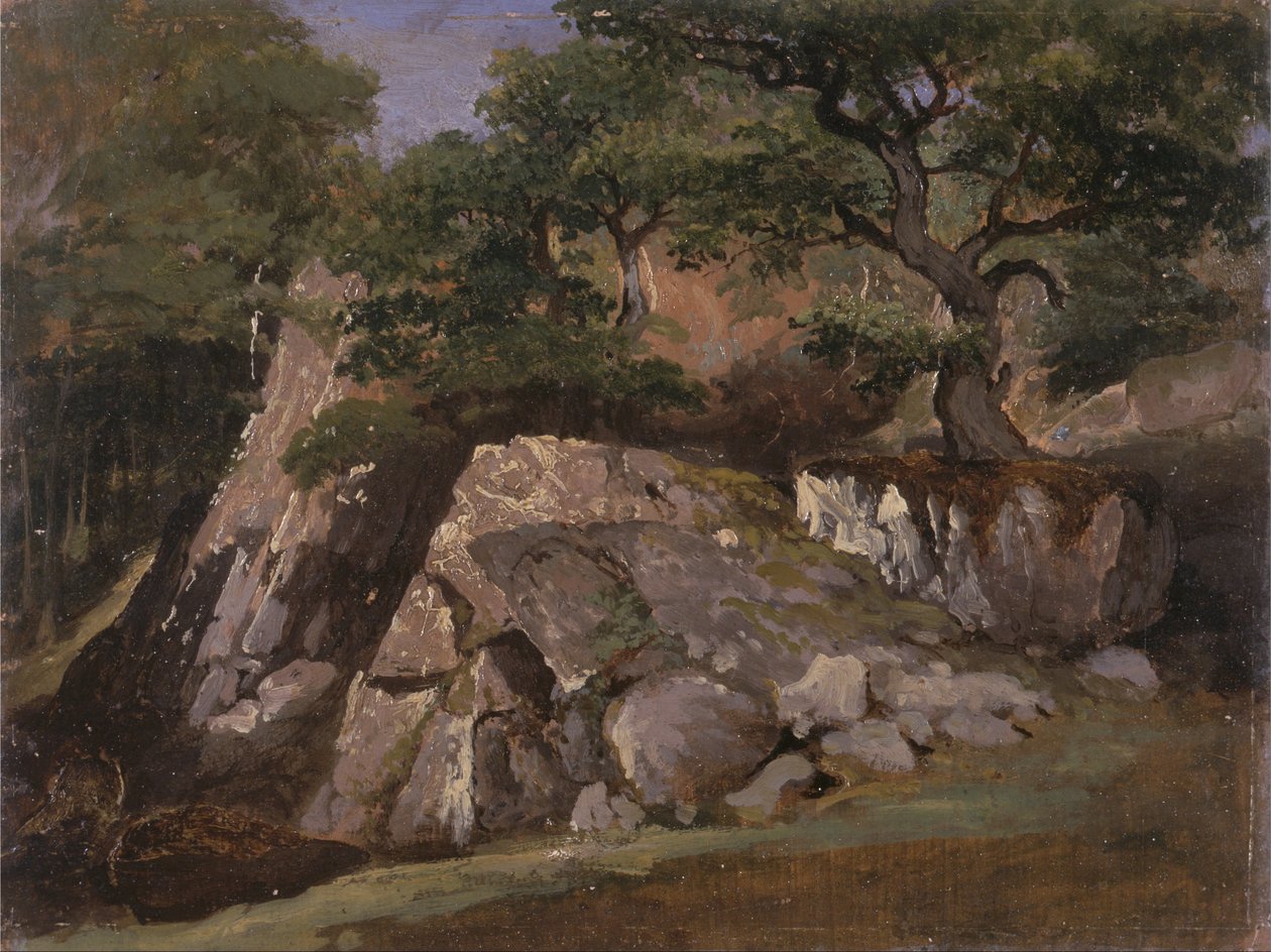 En utsikt over Valley of Rocks nær Mittlach (Alsace) av James Arthur OConnor