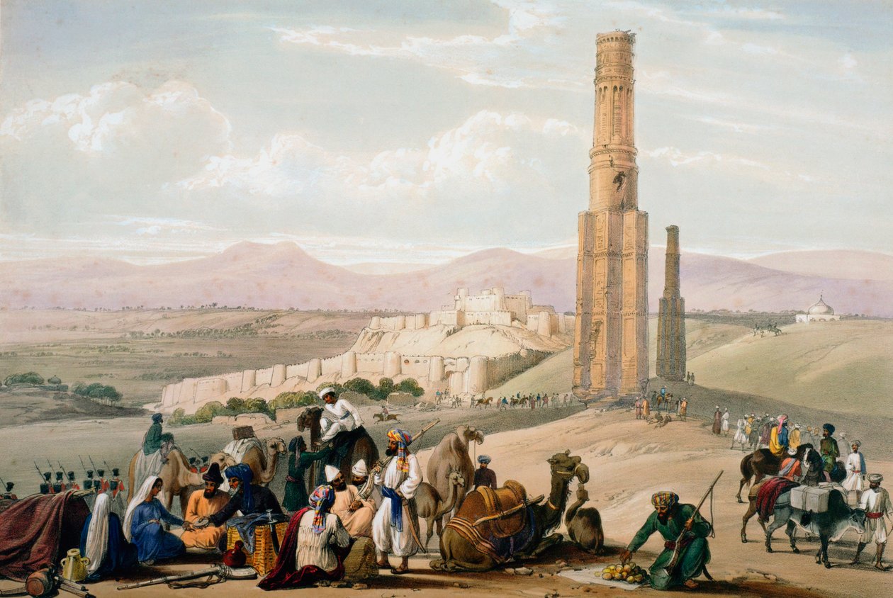 Festning og citadell av Ghanzi, første anglo-afghanske krig, 1838-1842 c1850. av James Atkinson