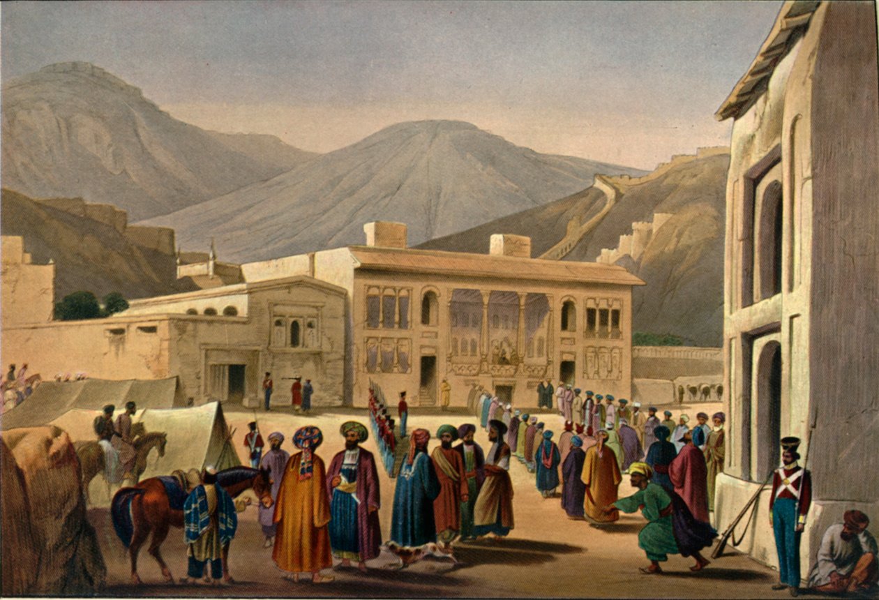 'Inne i byen Kabul The Bala Hissar', c1840, 1901 av James Atkinson
