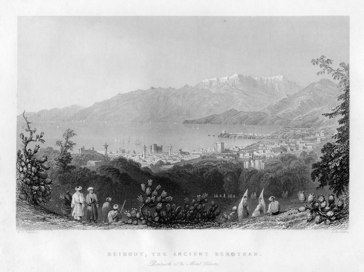 Beirut, den gamle forlovelsen, Syria, 1841. av James B. Allen