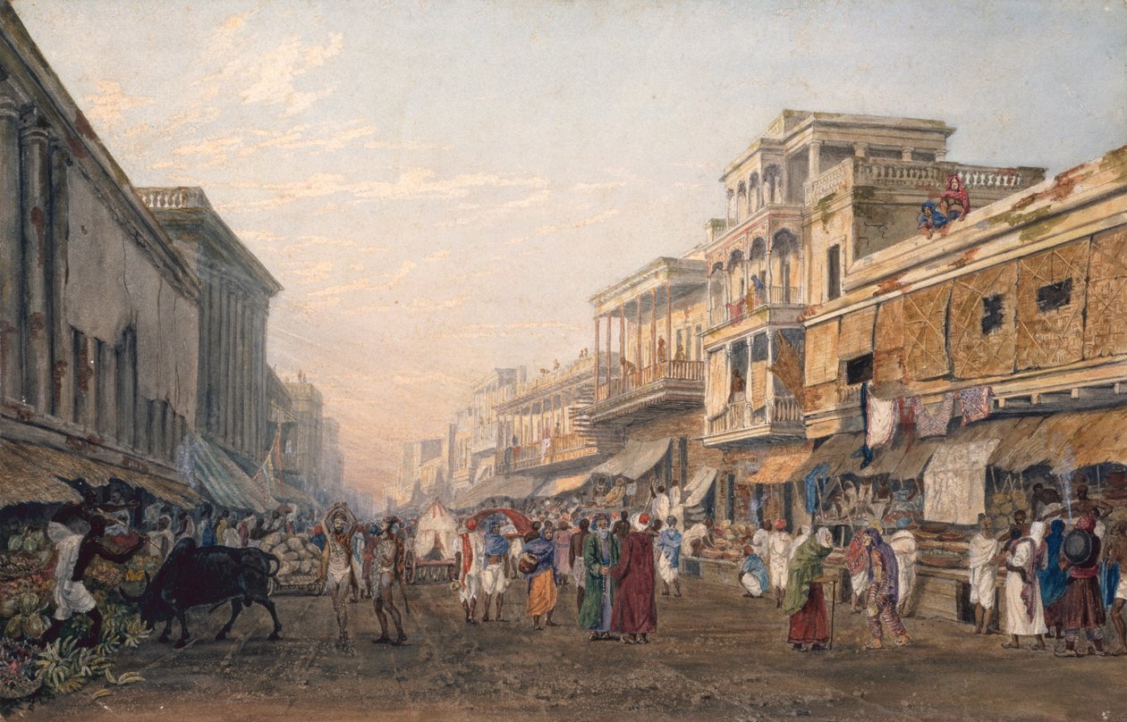 A View of Calcutta, ca. 1820 (akvatint) av James Baillie Fraser