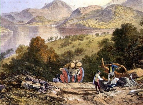 Ullswater, detalj av en tremannsvogn, fra 