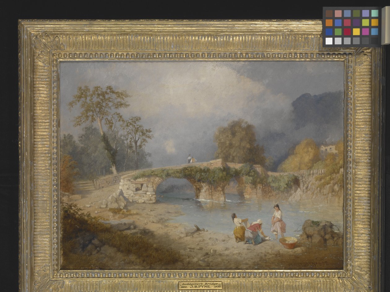 Rydder opp for fint vær, Beddgelert, Nord-Wales (olje på lerret) av James Baker Pyne