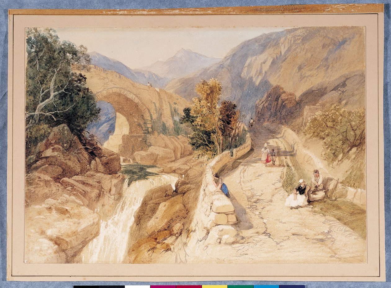 In The Tyrol (akvarell på off-white papir) av James Baker Pyne