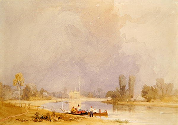 Syon House, på Themsen (akvarell på papir) av James Baker Pyne