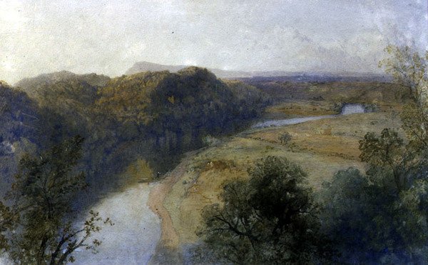 The Ribble from Red Seat (olje på lerret) av James Baker Pyne