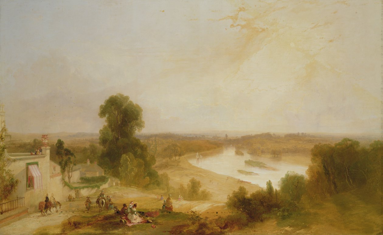 Utsikt over Themsen fra Richmond Hill, 1835 av James Baker Pyne