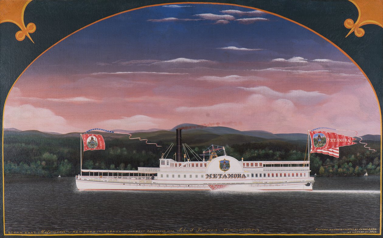 Paddle Steamboat Metamora, 1859 av James Bard
