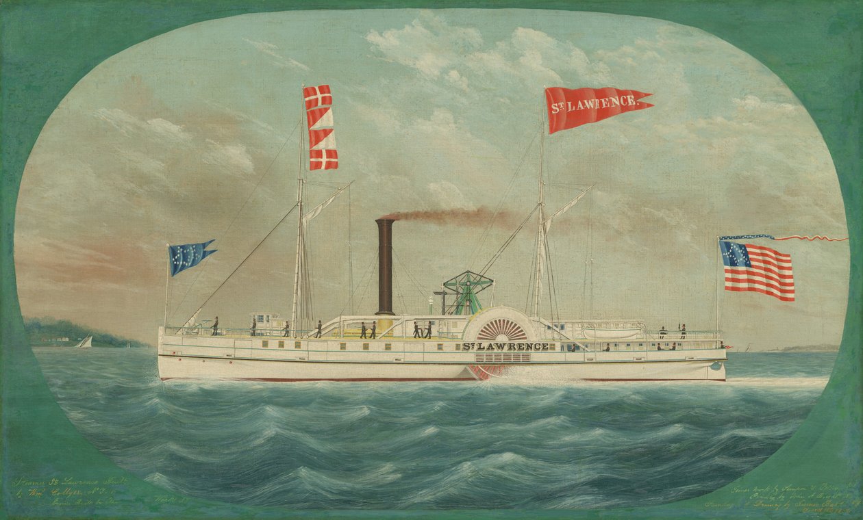 Dampskip St. Lawrence, 1850. av James Bard