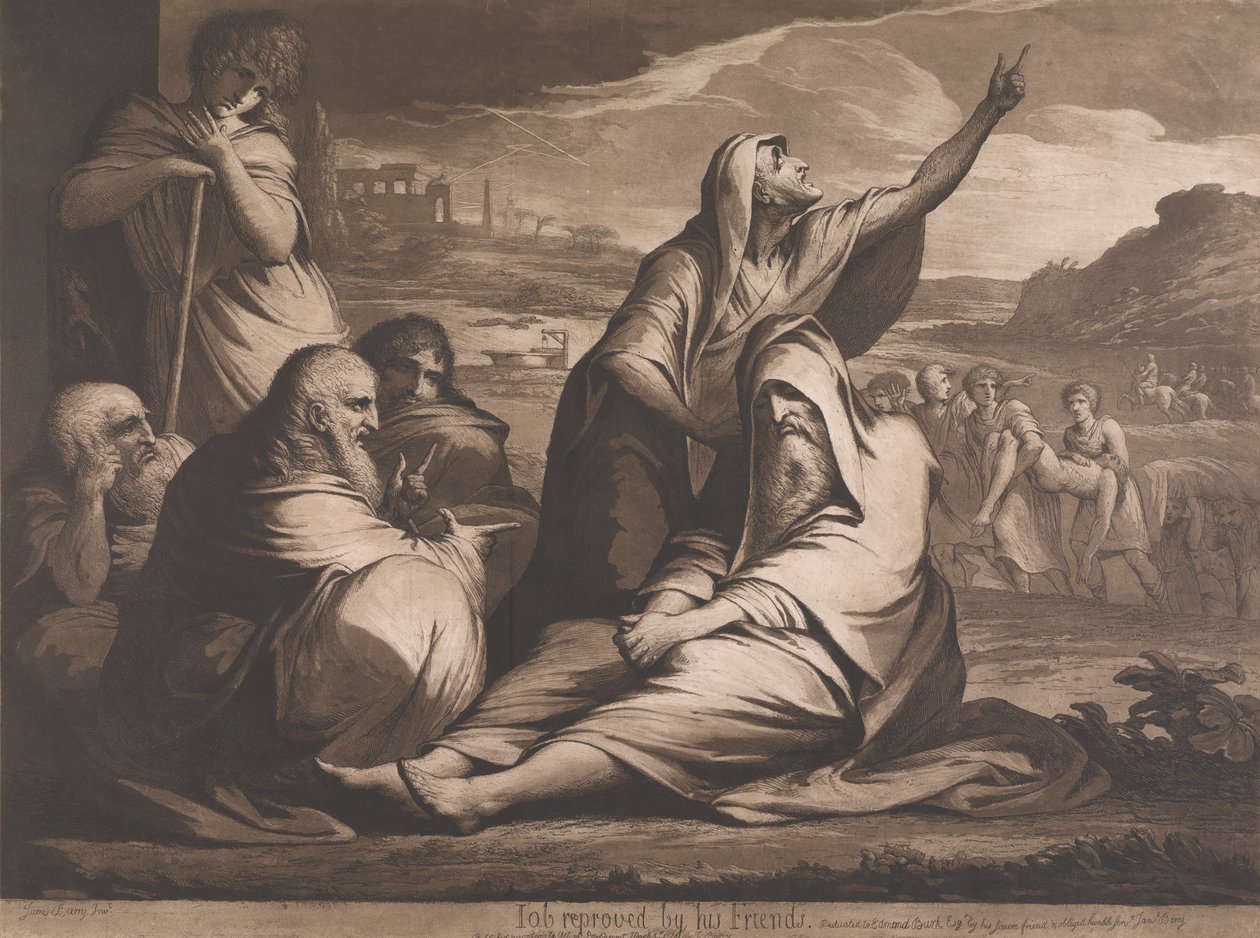 Job irettesatt av vennene sine av James Barry