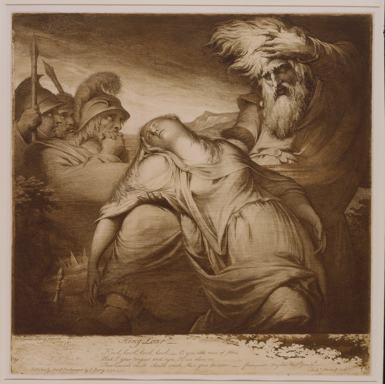 Kong Lear og Cordelia av James Barry