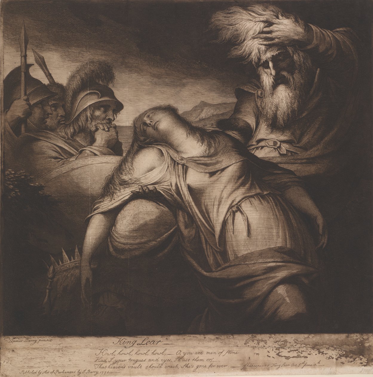 King Lear og Cordelia, akt V, scene 10 av James Barry