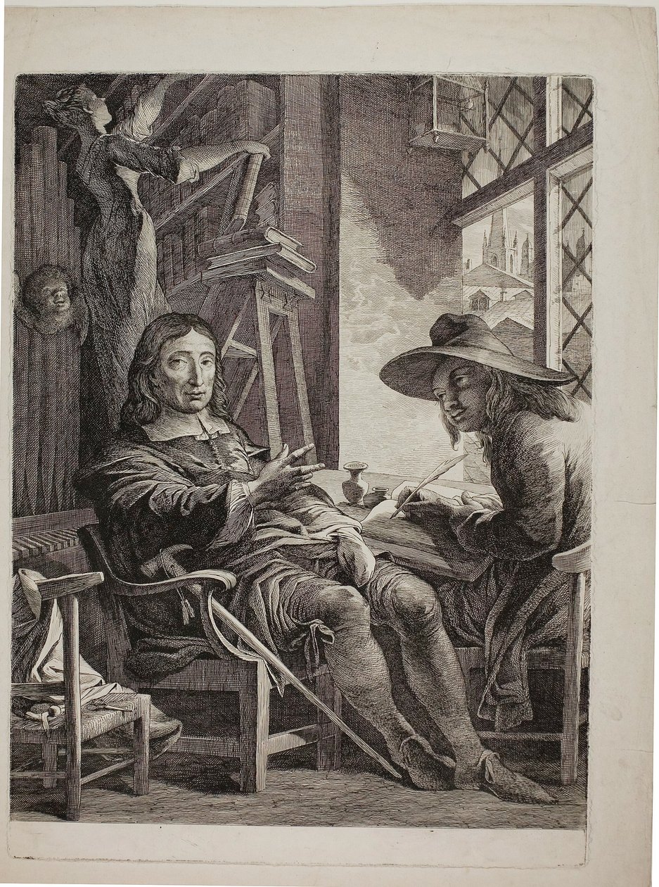 Milton dikterer til Ellwood the Quaker av James Barry