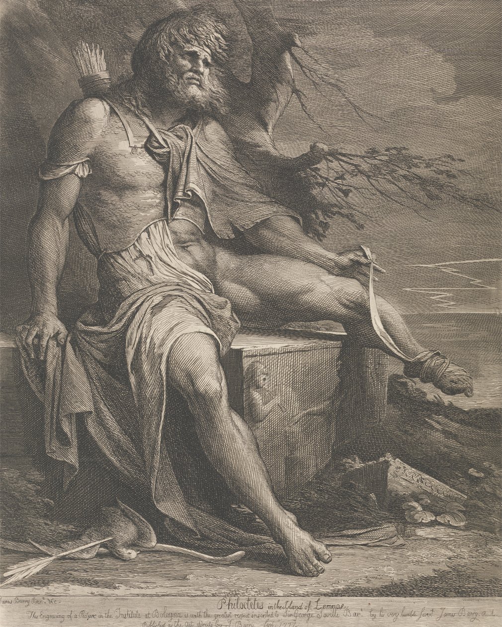 Filokteter på øya Lemnos av James Barry