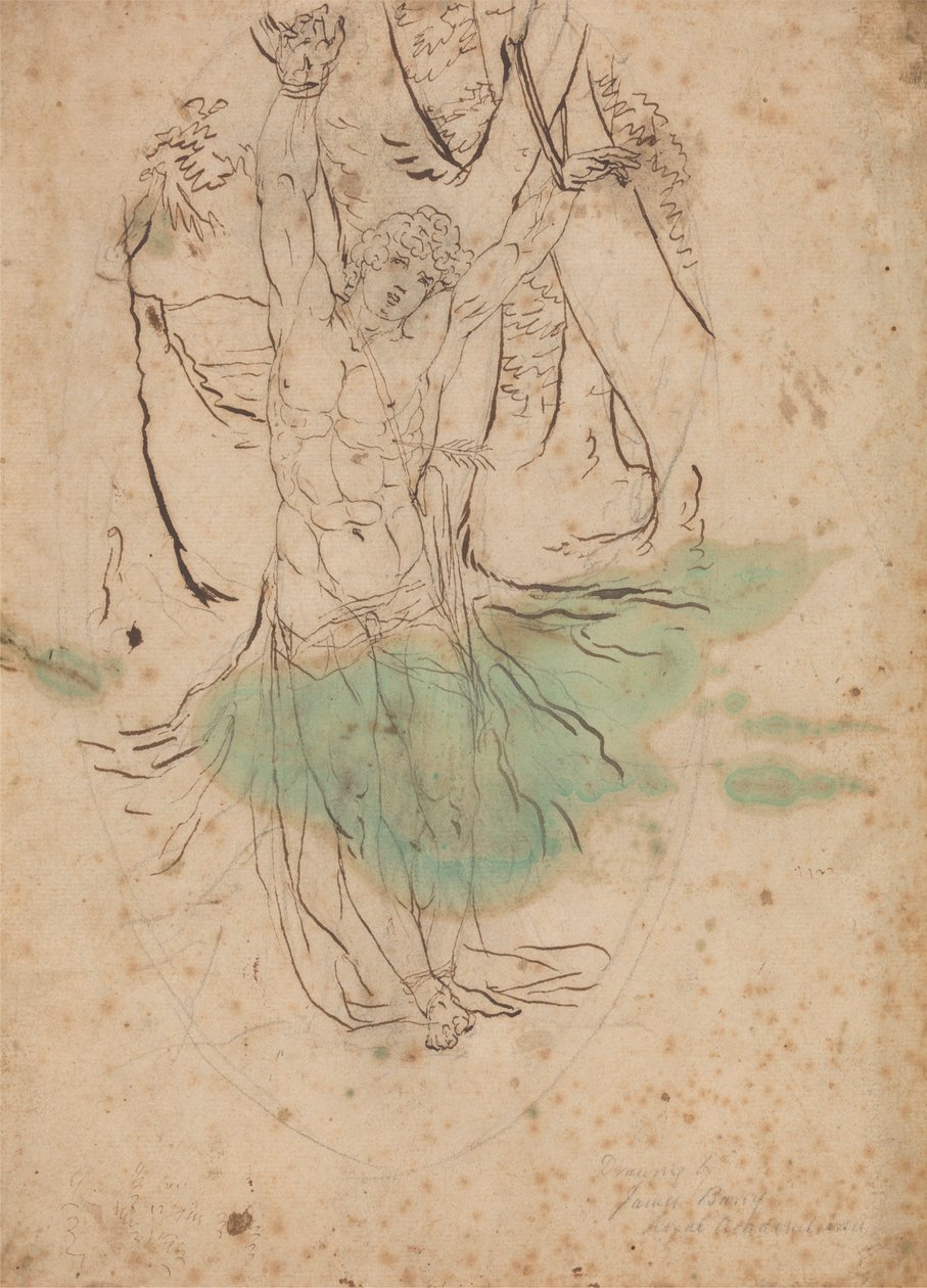 Studie for Saint Sebastian av James Barry
