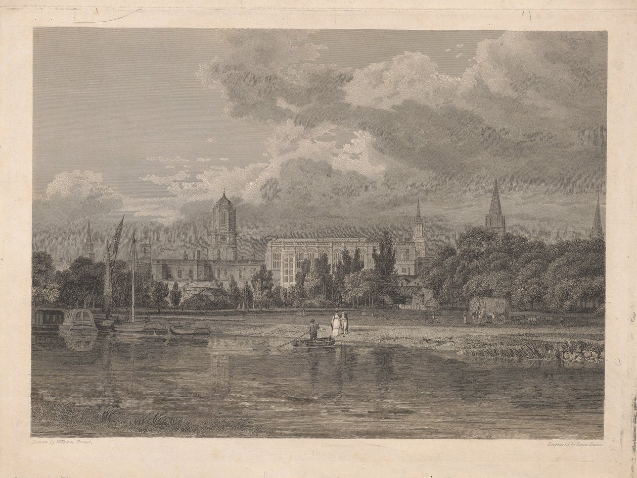 South View of Christ Church, etc. fra Meadows av James Basire