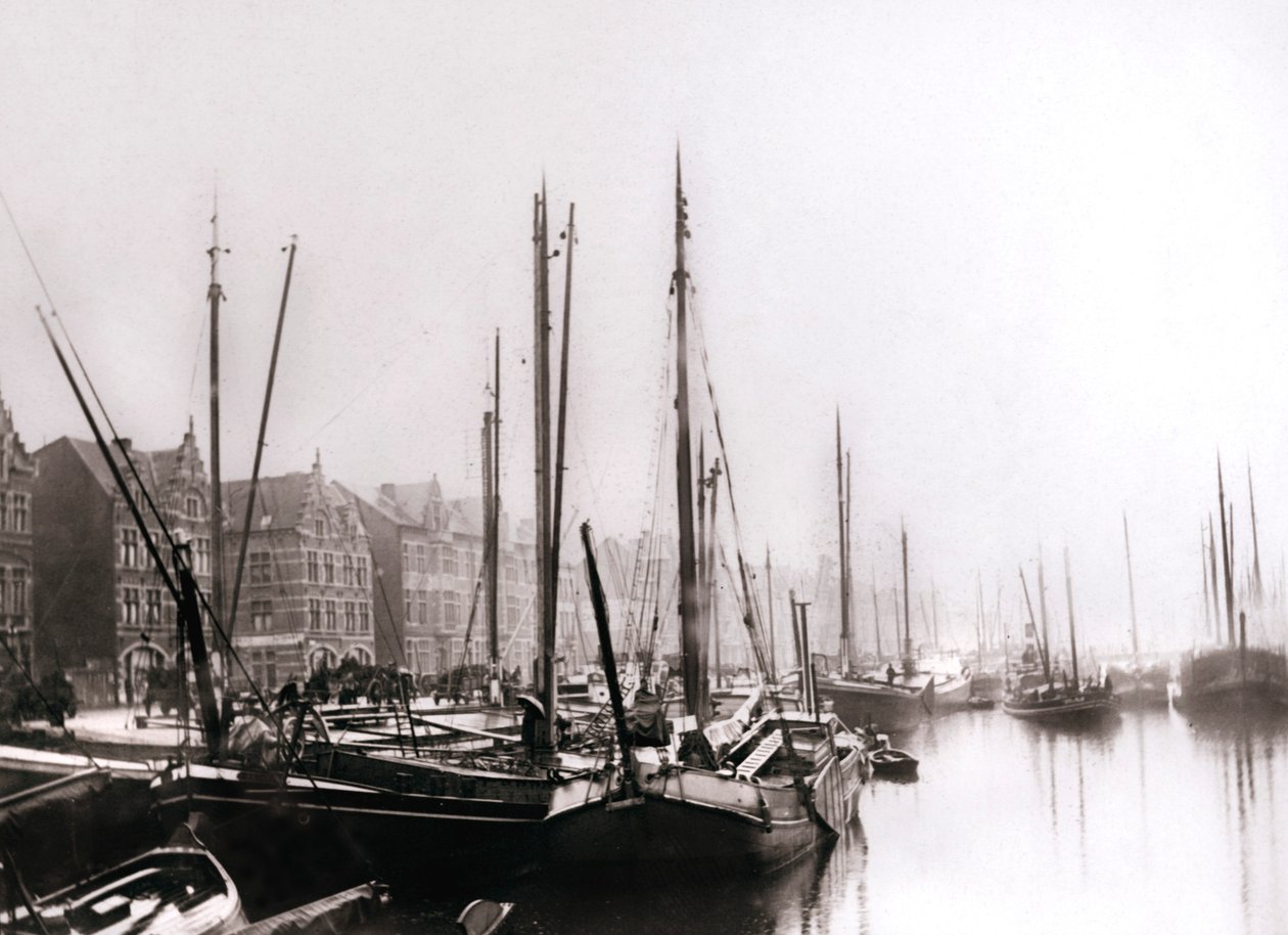 Kanalbåter, Rotterdam, 1898. av James Batkin
