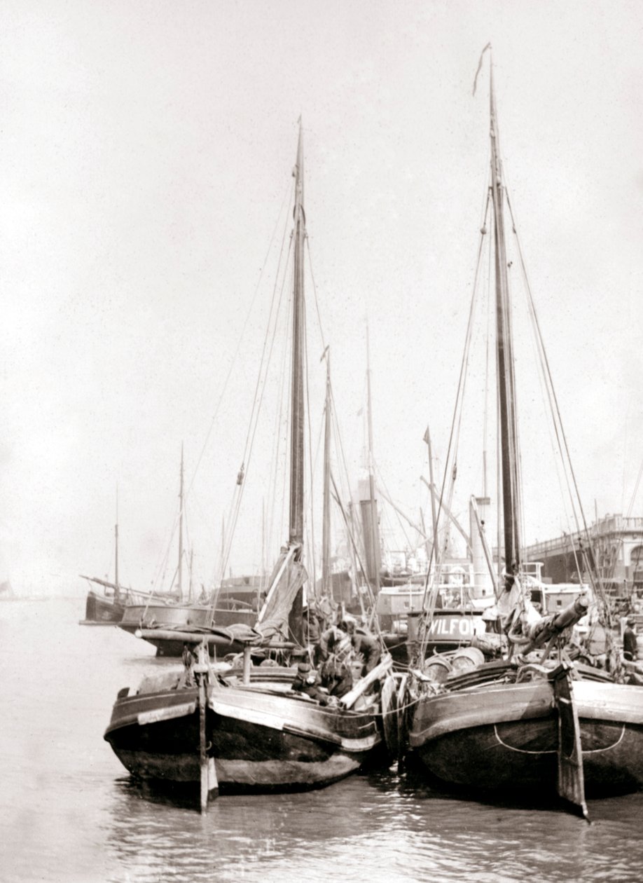 Kanalbåter, Rotterdam, 1898. av James Batkin