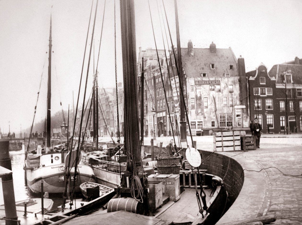 Kanalbåter, Rotterdam, 1898. av James Batkin