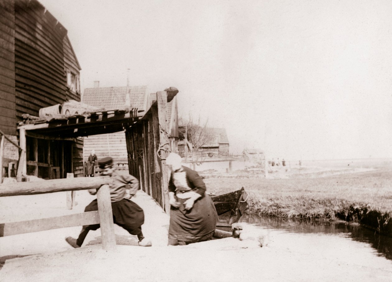 Barn som leker, Marken Island, Nederland, 1898 av James Batkin