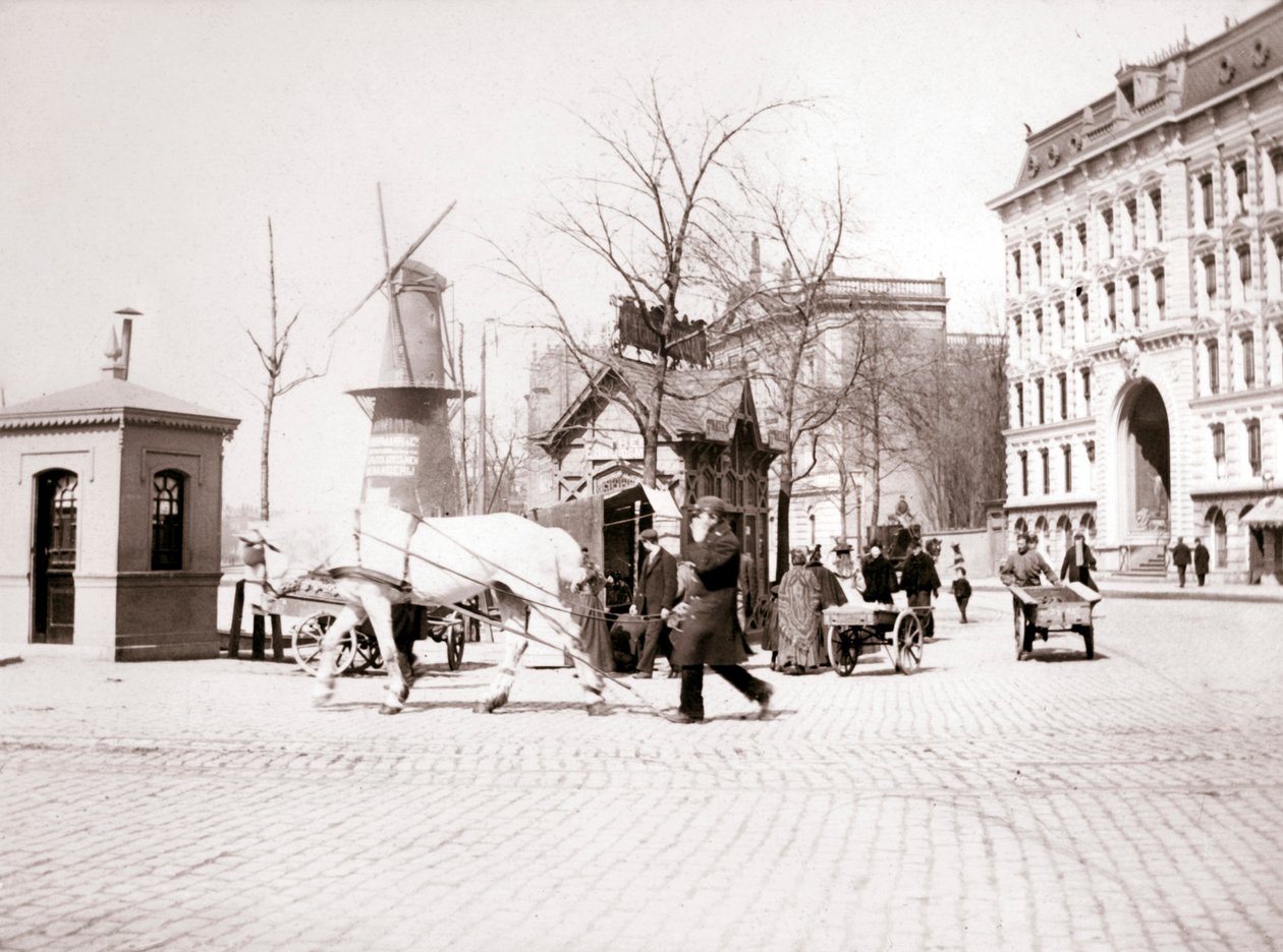 Mann med hest, Rotterdam, 1898. av James Batkin