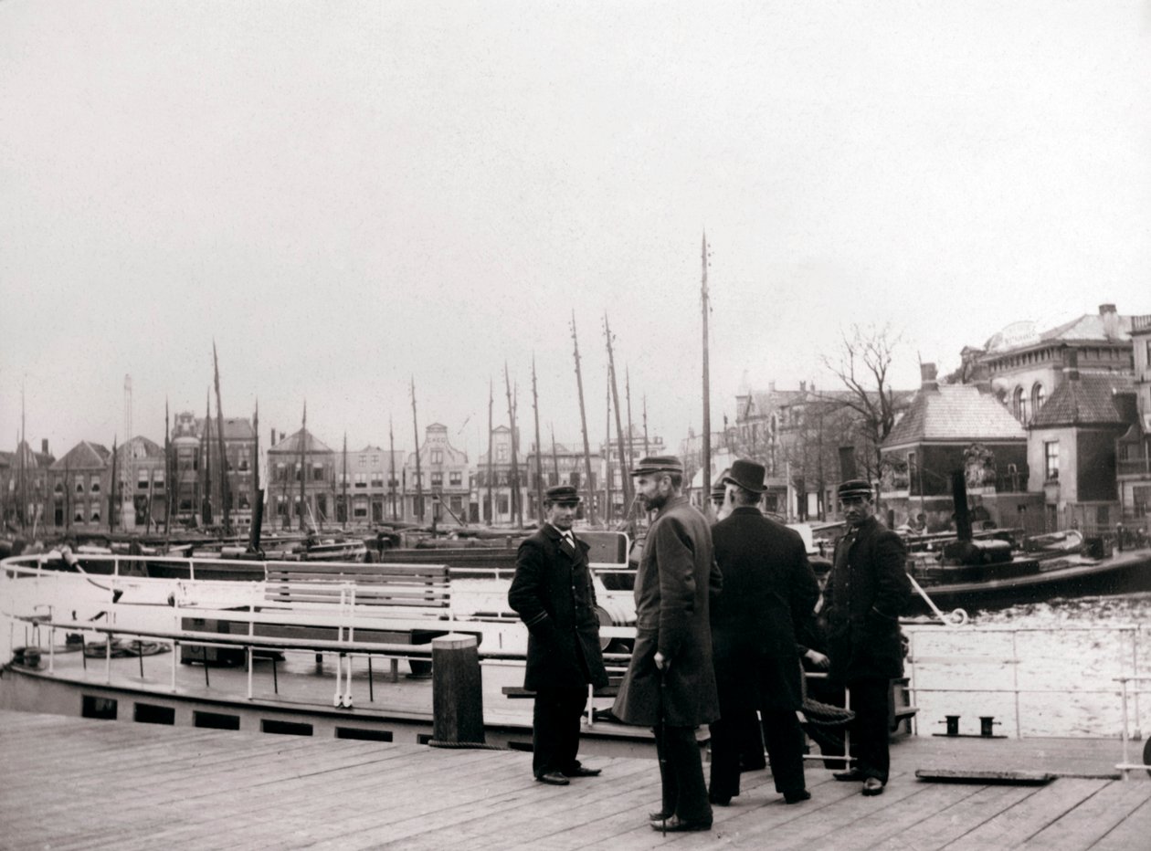 Menn ved en kanalbåt, Rotterdam, 1898. av James Batkin