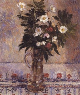 Blomster i en glassvase av James Bolivar Manson