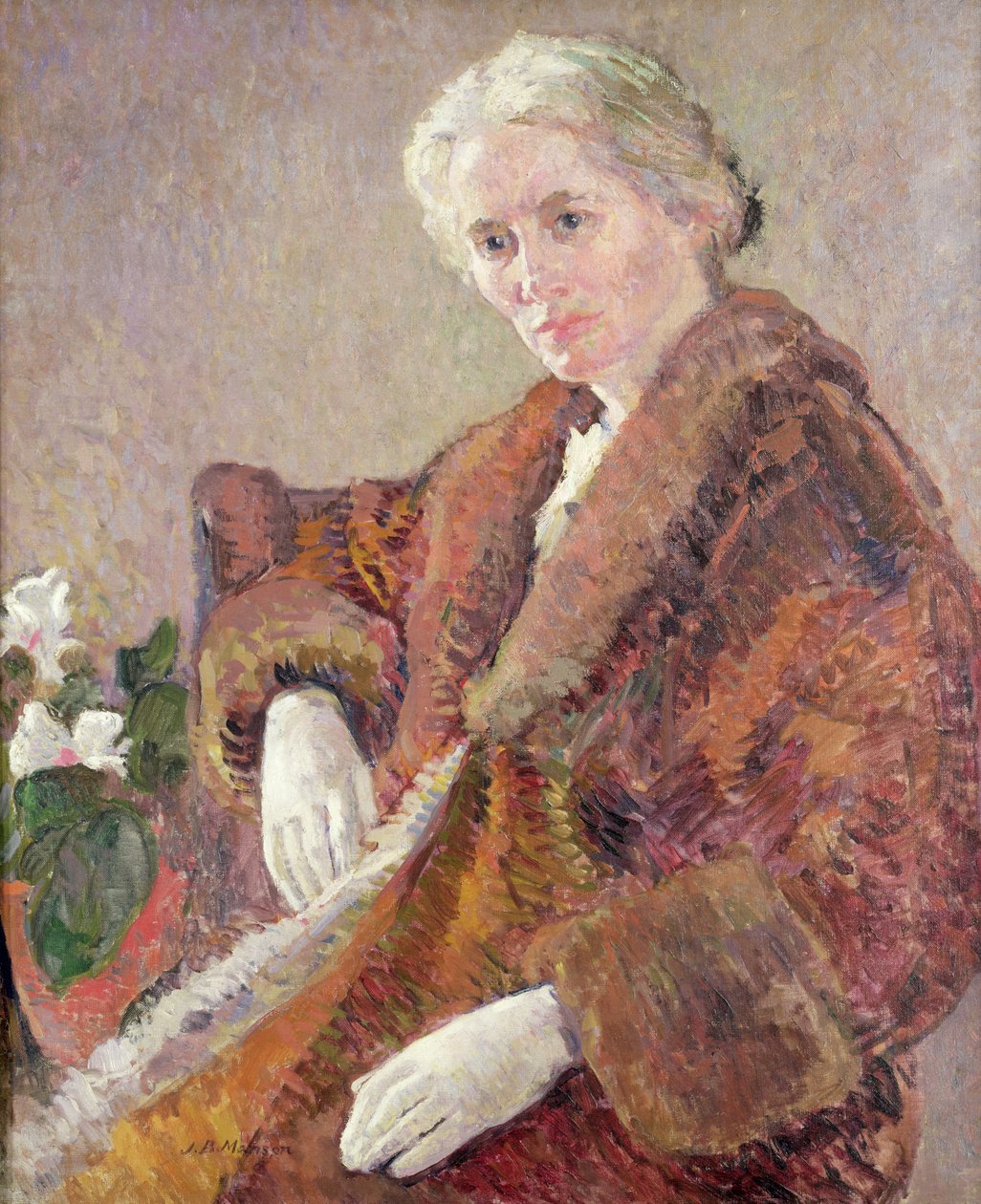 Portrett av kunstnerens kone av James Bolivar Manson