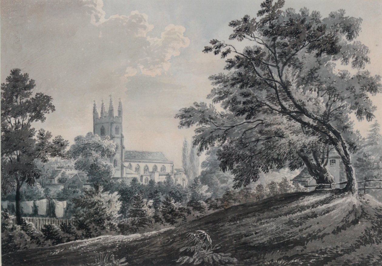 Croydon Church fra Duppas Hill Terrace, 1925 av James Bourne