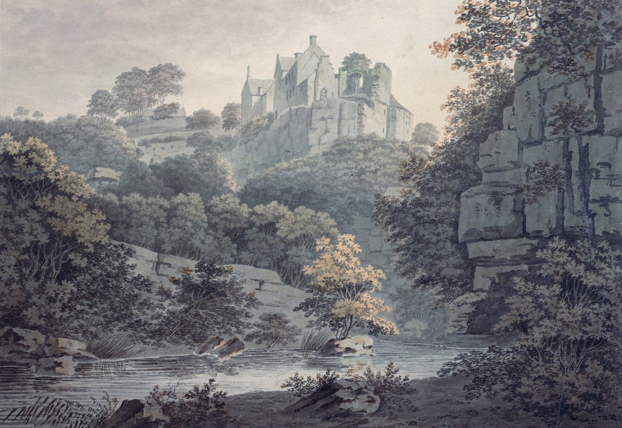 Hawthornden Castle nær Edinburgh av James Bourne