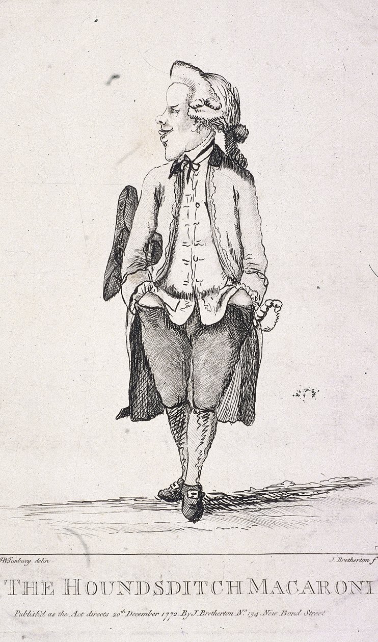'The Houndsditch Macaroni', 1772 av James Bretherton