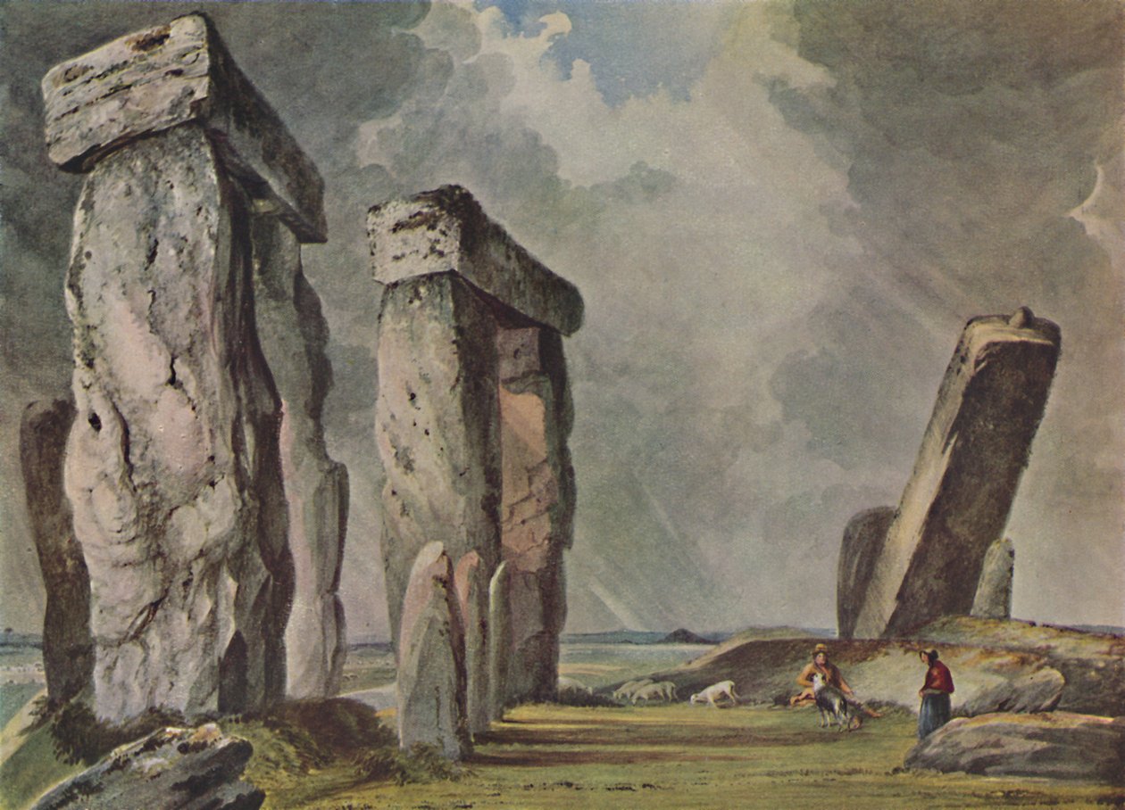 Stonehenge, Wiltshire, c1830, 1946 av James Bridges
