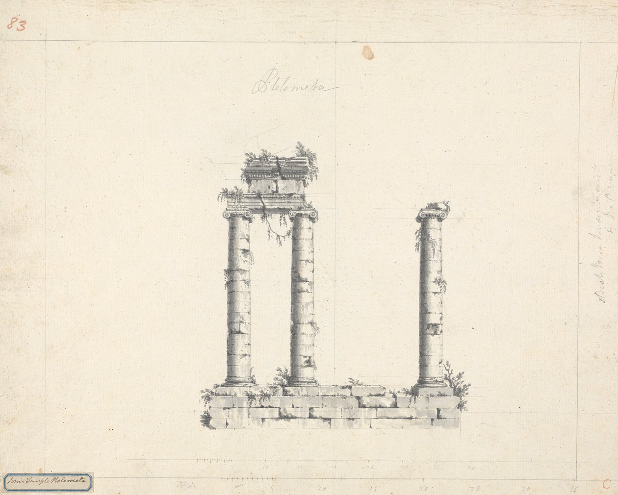 Det joniske tempel Ptolmeta av James Bruce