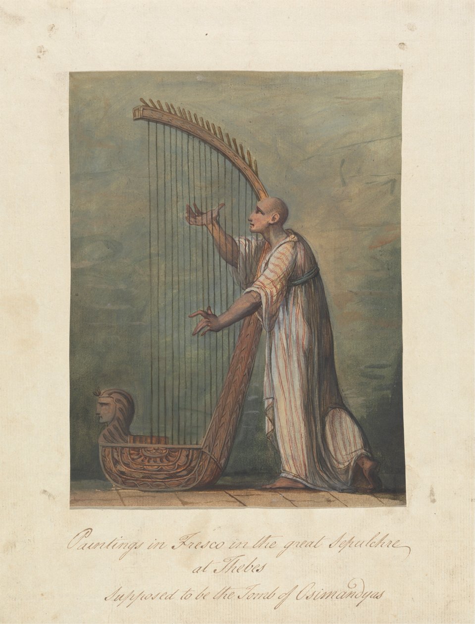 Mann som spiller en harpe av James Bruce