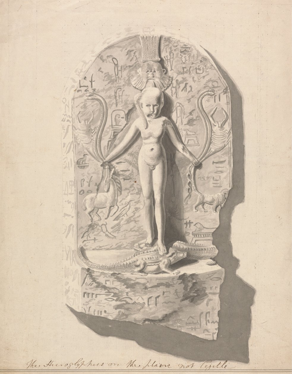 No.1 En tabell over hieroglyfer funnet i Axum av James Bruce