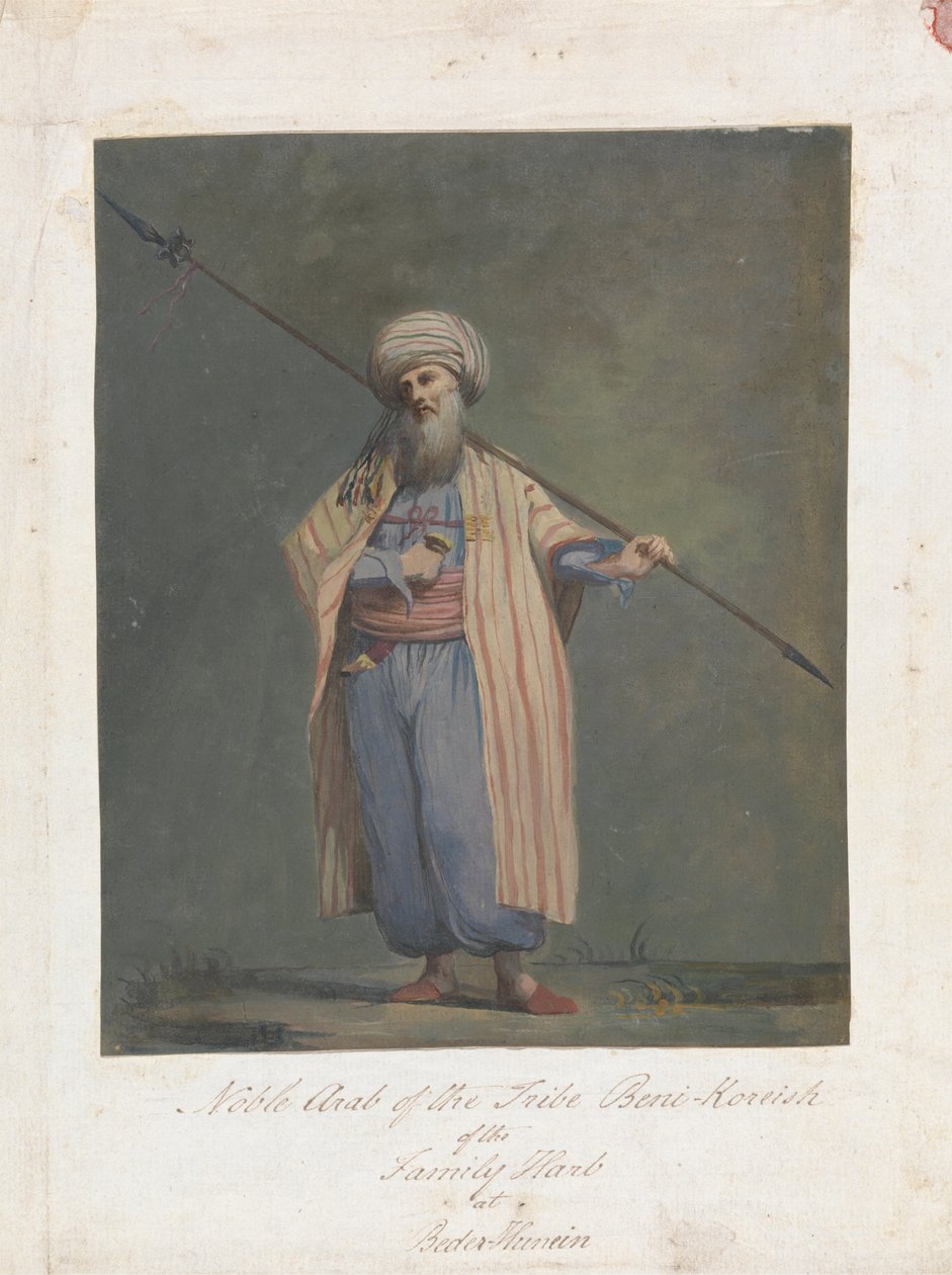 Adelig araber av stammen Beni-Koreish fra familieharb ved Beder-Hunein av James Bruce